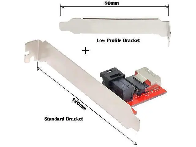 Alt view image 4 of 7 - PCIe 4.0 Mini SAS SFF-8087 to SFF-8643 HD SAS PCBA Adapter Card with PCI Mount Bracket