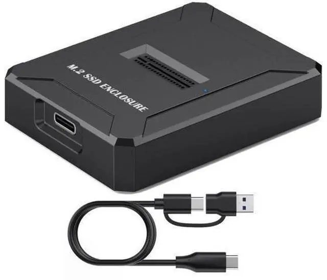 Main image of USB-C M.2 SSD Enclosure, Supports NVMe M-Key & SATA B+M-Key, Fits 2230/2242/2260/2280/22110