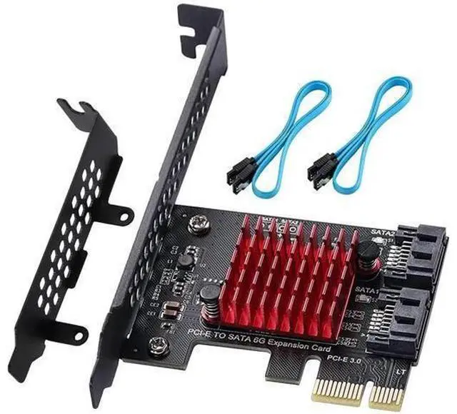 Main image of 2 Ports PCIe SATA 3.0 Expansion Card 6Gbps with JMB582 JMicron Chip