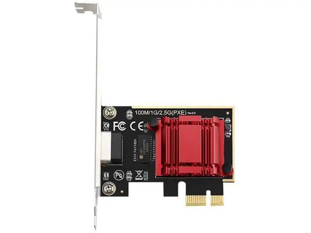 Alt view image 6 of 6 - 2.5GBase-T PCIe Network Adapter, Realtek RTL8125B Chip 2500/1000/100Mbps PCI Express LAN Card, RJ45 2.5G Ethernet Controller with Low Profile Bracket, PXE Boot Supported, Compatible with Windows/Linux