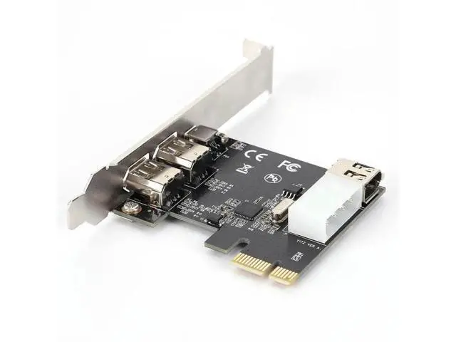 Alt view image 3 of 4 - PCI-E 1X to 16X 1394 Firewire Video Capture Card, 3-Port DV Capture Card with 6Pin to 4Pin Cable, Driver-Free for Desktop PC