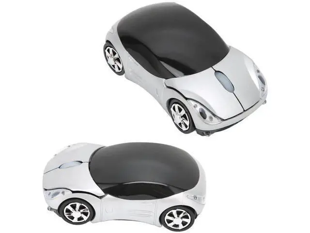 Alt view image 2 of 7 - 2.4GHz Wireless Cool Sport Car Shape Optical Mouse, Mini Sports Car Gaming Mice Compatible with Win98 Win7 Linux PC Laptop Computer, Silver