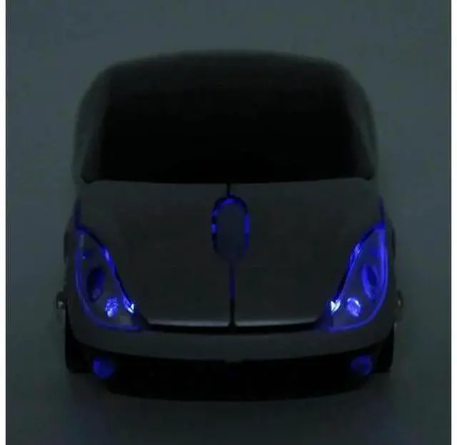 Alt view image 5 of 7 - 2.4GHz Wireless Cool Sport Car Shape Optical Mouse, Mini Sports Car Gaming Mice Compatible with Win98 Win7 Linux PC Laptop Computer, Silver