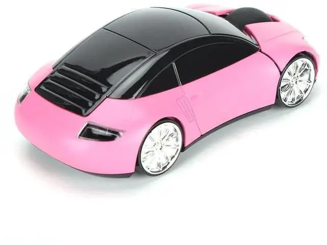 Alt view image 6 of 7 - 2.4GHz Wireless 3D Sport Car Shape Gaming Mouse with USB Receiver, Cute Stylish Car Wireless Mice for PC Laptop Desktop, Pink