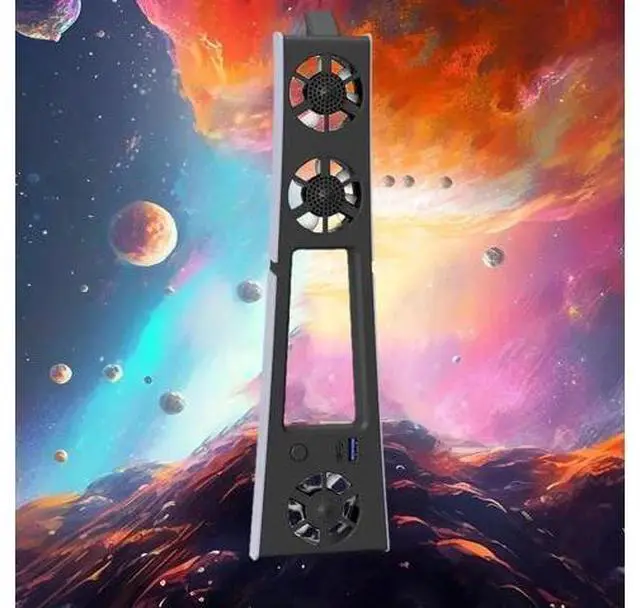 Alt view image 3 of 3 - Silent Enhanced Cooling Fan for PS5 Slim Console, 3-Level Adjustable Speed, Efficient Cooling System with USB 3.0 Port, Compatible with Digital/Disc Editions