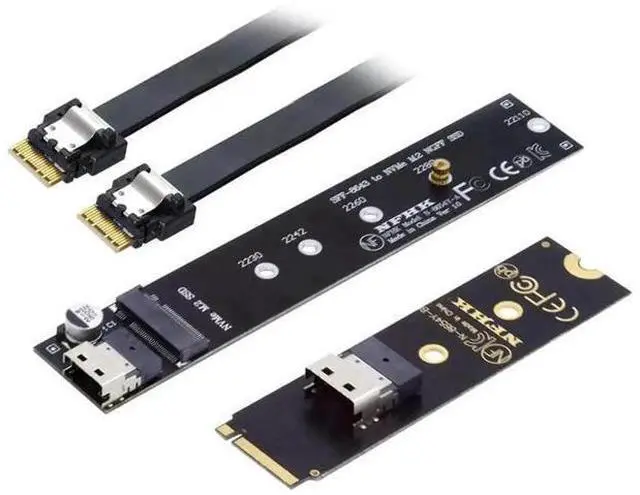 Main image of 40cm NGFF M-Key NVMe Male to Female Extension Cable with SFF-8654 Connector, Compatible with Motherboard 2280/22110 NVMe SSD