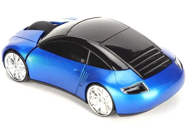 Alt view image 2 of 7 - 2.4G Wireless Cute Car Shape Optical Mouse with USB Receiver, 1600DPI LED Light Wireless Mice for PC Laptop Tablet, Blue