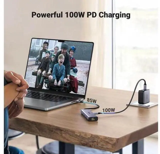 Alt view image 7 of 7 - UGREEN Revodok 6 in 1 USB C Hub with Gigabit Ethernet, 4K HDMI, 100W PD Charging, USB A Data Ports, Multiport USB-C Adapter Compatible with Mac M1/M2/M3, iPad, iPhone 16 Pro/Pro Max, Steam Deck