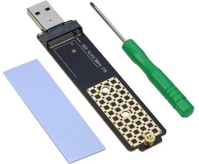 Main image of AJMRTC M.2 to USB 3.1 Gen1 Adapter, NVMe & SATA NGFF SSD Reader Card, Dual Protocol Converter Support M Key PCIe NVMe SSD / B+M Key SATA M.2 External Enclosure Dock for 2230 2242 2260 2280 Drives