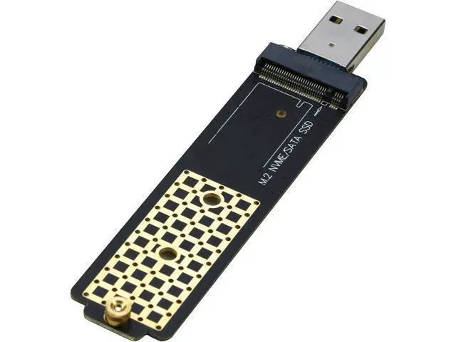 Alt view image 2 of 6 - AJMRTC M.2 to USB 3.1 Gen1 Adapter, NVMe & SATA NGFF SSD Reader Card, Dual Protocol Converter Support M Key PCIe NVMe SSD / B+M Key SATA M.2 External Enclosure Dock for 2230 2242 2260 2280 Drives