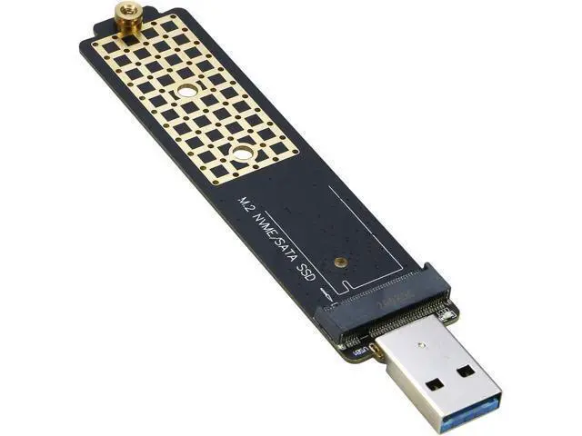Alt view image 4 of 6 - AJMRTC M.2 to USB 3.1 Gen1 Adapter, NVMe & SATA NGFF SSD Reader Card, Dual Protocol Converter Support M Key PCIe NVMe SSD / B+M Key SATA M.2 External Enclosure Dock for 2230 2242 2260 2280 Drives