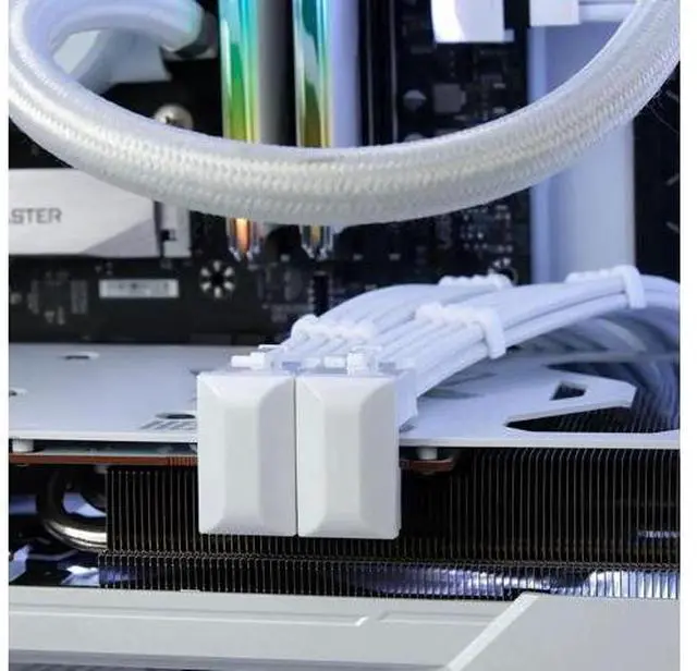 Alt view image 5 of 7 - 3 Pack White 180 Degree U-Turn PCIe 8 Pin GPU Power Adapter Board, Reverse Angled VGA 8Pin Connector for Desktop Graphics Card Cable Management
