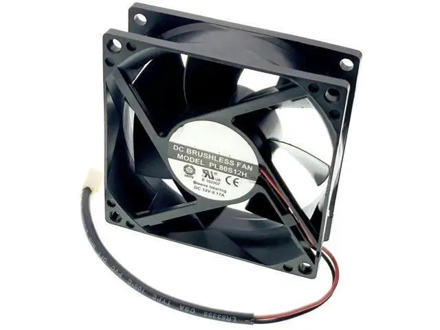 Alt view image 3 of 7 - PL80S12H DC Brushless Cooling Fan, 8025 80×80×25mm 12V 0.17A 2-Wire Replacement Cooler