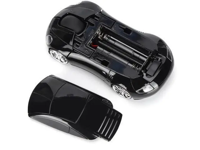 Alt view image 2 of 7 - 2.4G Wireless Cute Car Shape Mouse with USB Receiver, Adjustable 1600DPI Optical LED Light Mouse for Laptop PC Tablet, Black