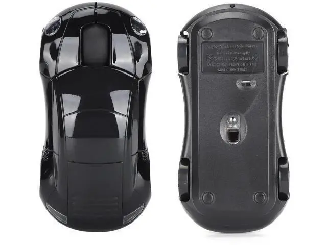 Alt view image 6 of 7 - 2.4G Wireless Cute Car Shape Mouse with USB Receiver, Adjustable 1600DPI Optical LED Light Mouse for Laptop PC Tablet, Black