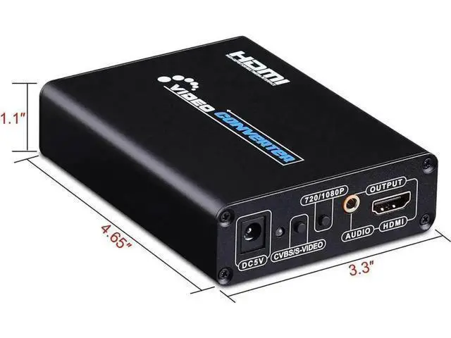 Alt view image 5 of 7 - 720P/1080P 3RCA CVBS S-Video to HDMI Converter Adapter, Composite S-Video R/L Audio to Digital HDMI Converter with RCA S-Video Cable for NES SNES N64 PS2 PS3 HDTV