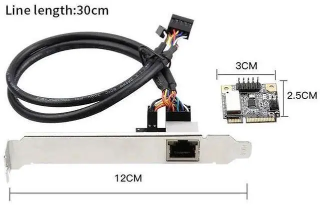 Alt view image 4 of 4 - M.2 B Key M Key Gigabit Ethernet Adapter Card, 10/100/1000Mbps M.2 to RJ45 LAN Card with Realtek RTL8111H Chip for Mini PC & Laptop
