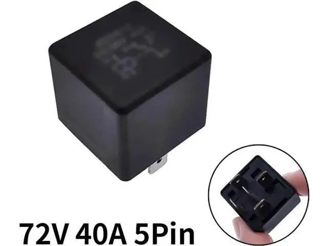Alt view image 3 of 3 - JD2912 Automotive Relay 40A, 4Pin/5Pin, DC 12V/24V/36V/48V/72V, 1.8W Coil with Fixed Mount Hole, Auto Circuit Control Relay (5Pin 40A 72V)