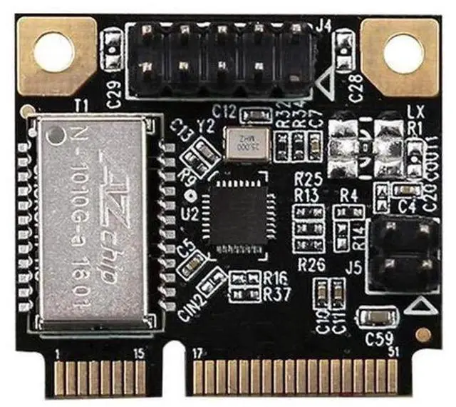 Alt view image 3 of 4 - Multi-form Gigabit Ethernet Adapter, RTL8111H Chip 1-Port 10/100/1000Mbps LAN Card, Support M.2 B/M Key & Mini PCIE Interface