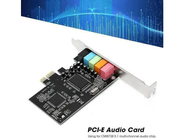Alt view image 2 of 7 - 6 Channel PCIe Stereo Sound Card, Desktop Internal Audio Conversion Hardware with Driver CD, Compatible with Windows XP/Vista/7 32/64 Bit