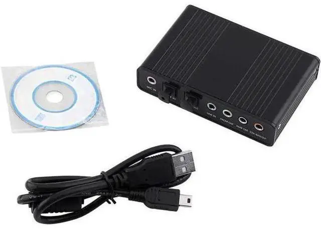 Alt view image 3 of 6 - USB External 5.1 Surround Sound Card, 6 Channel Optical S/PDIF Digital Audio Adapter for PC Laptop