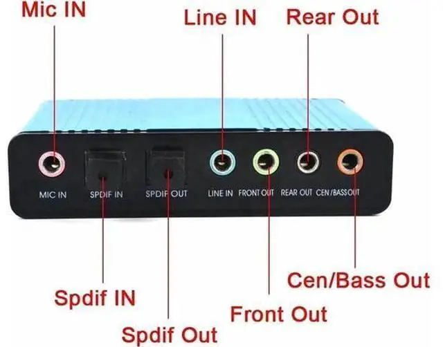 Alt view image 6 of 6 - USB External Live Sound Card, 6 Channel 5.1 & 7.1 Surround Optical Audio Adapter, for PC Laptop Desktop Tablet Recording K Song Streaming