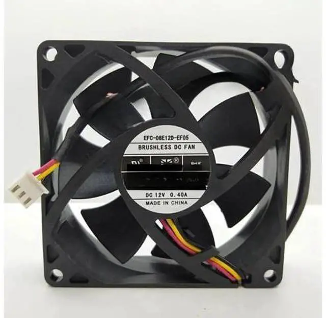Main image of EFC-08E12D-EF05 8025 80mm DC 12V 0.40A 3-Wire Dual Ball Bearing Cooling Fan for Elevator Inverter