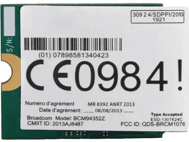 Alt view image 2 of 5 - NGFF M.2 Dual Band Wireless Network Card 2.4GHz+5GHz BCM94352Z WiFi WLAN Module