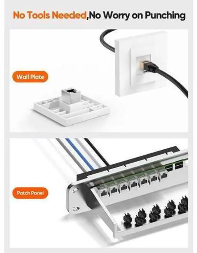 Alt view image 6 of 7 - 10 Pack Shielded RJ45 Female to Female Ethernet Coupler, 8P8C Inline Modular Extender Adapter for Cat6 Network Cable Extension