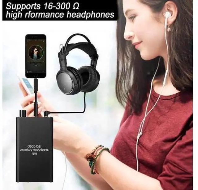 Alt view image 4 of 6 - Portable Headphone Amplifier with Built-in Lithium Battery, 3.5mm Audio Output Amp for Phones, MP3, MP4, Tablets & Computers