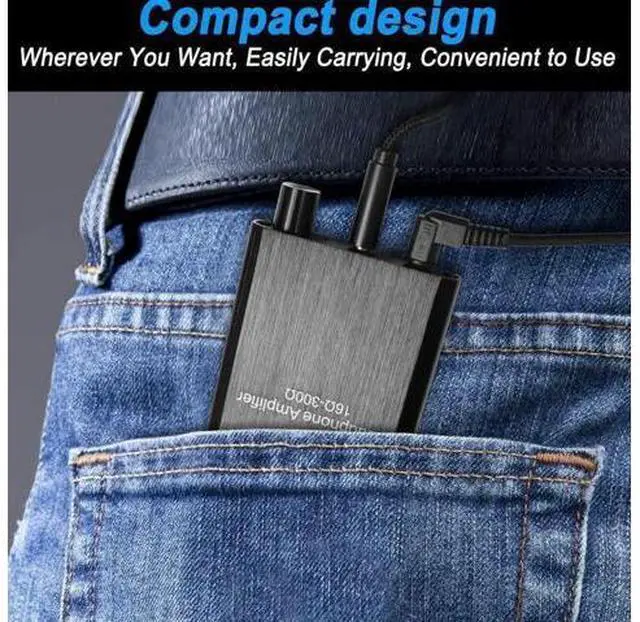 Alt view image 3 of 6 - Portable Headphone Amplifier with Built-in Lithium Battery, 3.5mm Audio Output Amp for Phones, MP3, MP4, Tablets & Computers