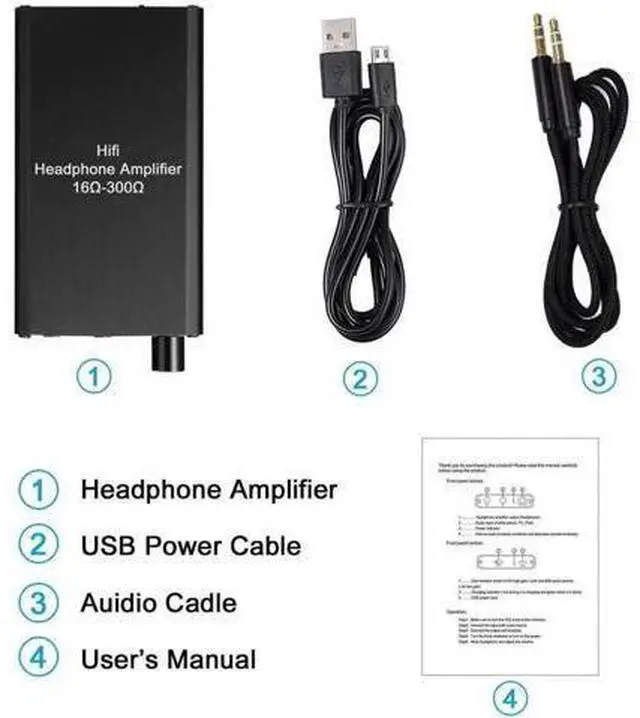 Alt view image 5 of 6 - Portable Headphone Amplifier with Built-in Lithium Battery, 3.5mm Audio Output Amp for Phones, MP3, MP4, Tablets & Computers