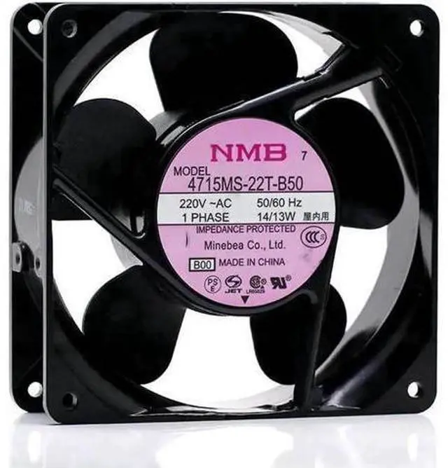 Main image of 12038 AC Cooling Fan 4715MS-22T-B50, 12CM 220V 13/14W Industrial Cabinet Exhaust Fan