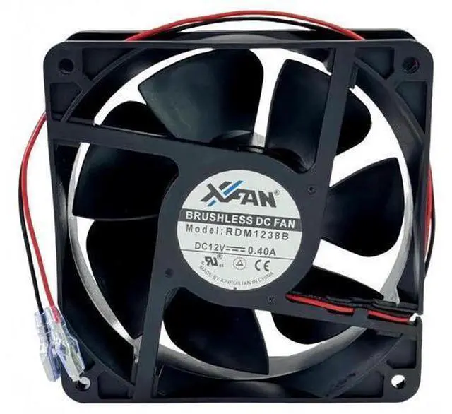 Alt view image 7 of 7 - RDM1238B 12038 DC Brushless Cooling Fan, 120×120×38mm 12V 0.40A 2-Wire Inverter Chassis Fan