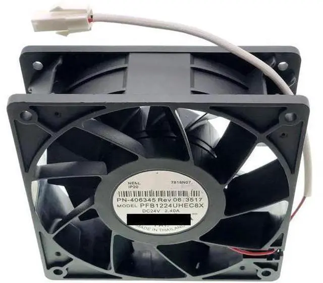Alt view image 4 of 7 - PFB1224UHEC8X High Speed DC Cooling Fan 12038 120×120×38mm DC24V 2.40A 5500RPM Industrial Fan PN-406345 Rev06