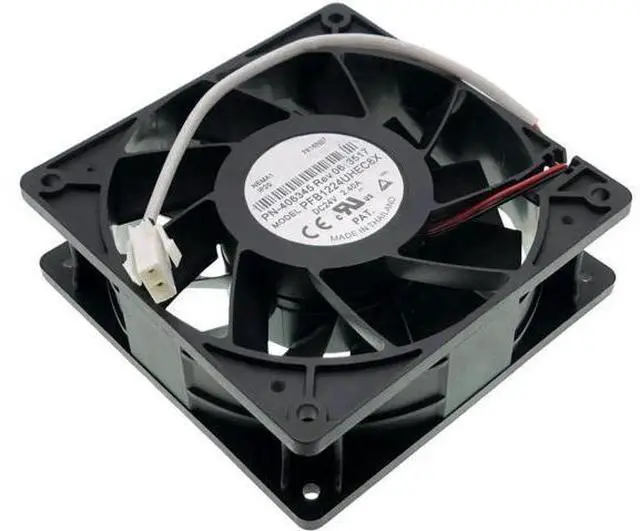 Alt view image 6 of 7 - PFB1224UHEC8X High Speed DC Cooling Fan 12038 120×120×38mm DC24V 2.40A 5500RPM Industrial Fan PN-406345 Rev06