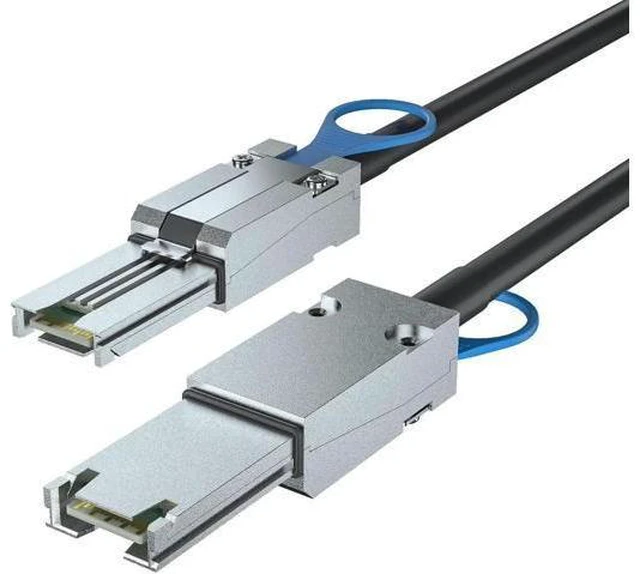 Main image of 0.5m/1.6ft SFF-8088 Male to Male External Mini SAS HD Cable, 26Pin 100-Ohm Shielded SAS 2.0 6Gbps Hybrid Wire for Server RAID Controller, DAS Direct Attached Storage, External Disk Enclosure & Data Ce