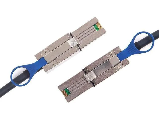 Alt view image 2 of 7 - 0.5m/1.6ft SFF-8088 Male to Male External Mini SAS HD Cable, 26Pin 100-Ohm Shielded SAS 2.0 6Gbps Hybrid Wire for Server RAID Controller, DAS Direct Attached Storage, External Disk Enclosure & Data Ce
