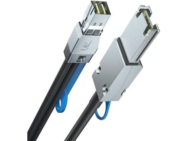 Alt view image 5 of 7 - 0.5m/1.6ft SFF-8088 Male to Male External Mini SAS HD Cable, 26Pin 100-Ohm Shielded SAS 2.0 6Gbps Hybrid Wire for Server RAID Controller, DAS Direct Attached Storage, External Disk Enclosure & Data Ce