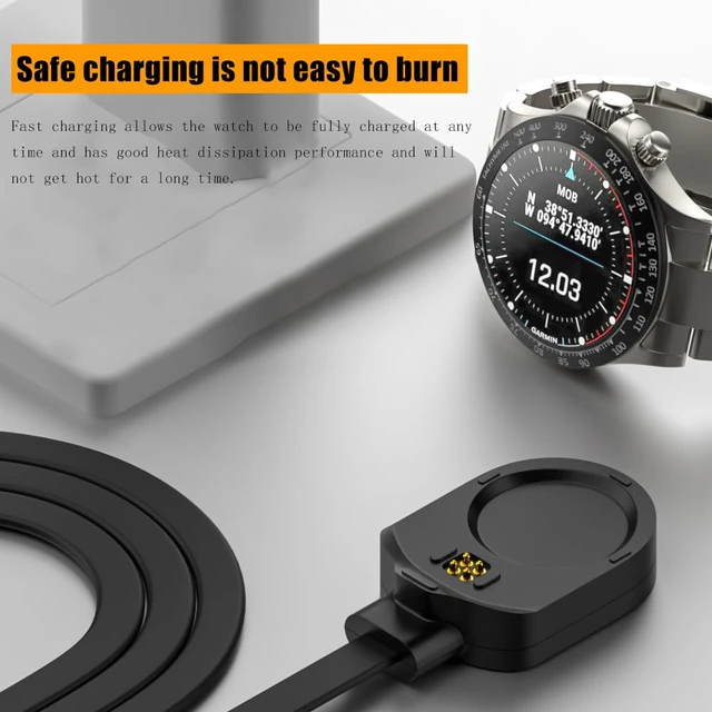 Alt view image 4 of 7 - Smart Watch Charging Cable 3.3FT for Garmln MARO2 Athlete MARO2 Adventurer MARQ2 Captain MARQ2 Golfer MARQ2 Aviator (USB-A)