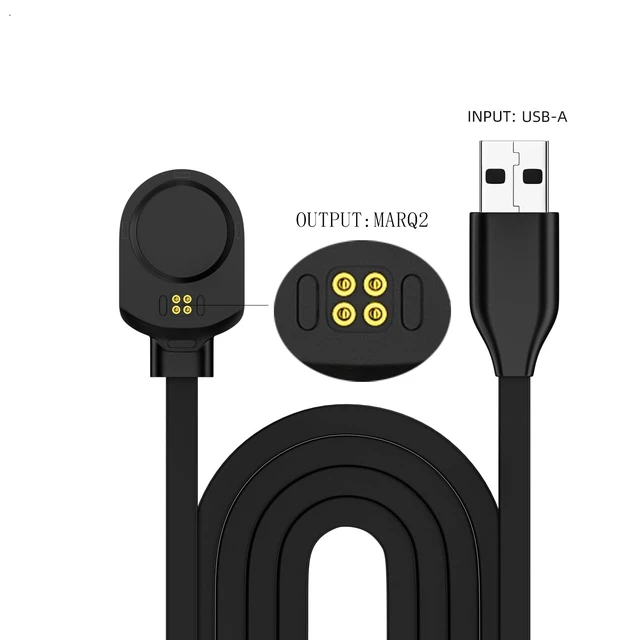 Alt view image 3 of 7 - Smart Watch Charging Cable 3.3FT for Garmln MARO2 Athlete MARO2 Adventurer MARQ2 Captain MARQ2 Golfer MARQ2 Aviator (USB-A)