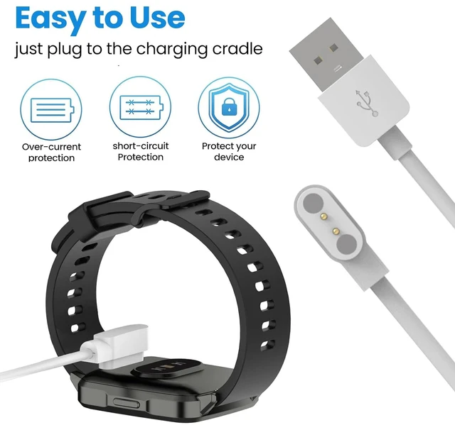 Alt view image 2 of 7 - Replacement Charging Cable Compatible with Blackview BV-SW01/ R3 Pro/ R3/ X2 Smart Watch Charger Cable Portable Magnetic 60cm USB Charging Cord for Blackview R3 Pro Charger (White&White)