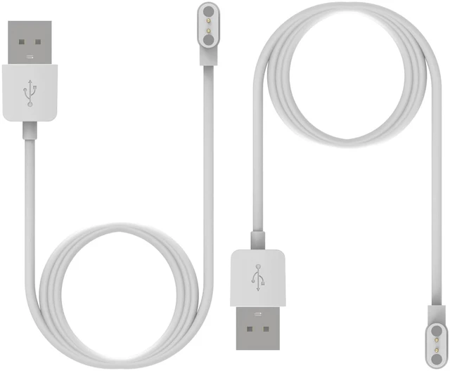 Main image of Replacement Charging Cable Compatible with Blackview BV-SW01/ R3 Pro/ R3/ X2 Smart Watch Charger Cable Portable Magnetic 60cm USB Charging Cord for Blackview R3 Pro Charger (White&White)