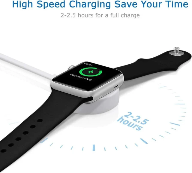 Alt view image 3 of 7 - iWatch Charger, MFi Certified,1.0ft(0.3M) Magnetic Charging Cable Cord Compatible Apple Watch/iWatch Series 1/2/3 (38mm & 42mm) Portable Chargerd