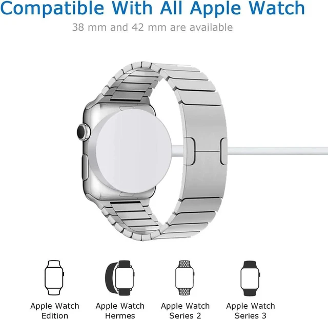 Alt view image 4 of 7 - iWatch Charger, MFi Certified,1.0ft(0.3M) Magnetic Charging Cable Cord Compatible Apple Watch/iWatch Series 1/2/3 (38mm & 42mm) Portable Chargerd