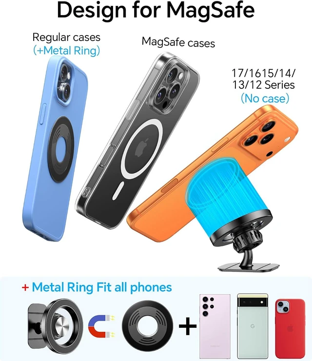 Alt view image 7 of 7 - for Magsafe Car MountStrong MagnetsMagnetic Phone Holder for Car Phone Holder Mount Dash Mounted Holders Phone Holders for Your Car Accessories for Women Men for iPhone 17 Pro Max 16 15 14
