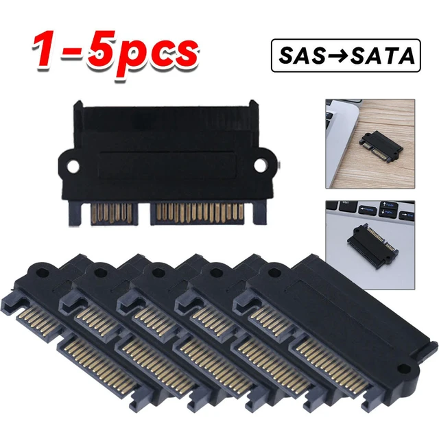 Main image of 5Gbps SFF 8482 SAS to SATA 180 Degree Angle Adapter Converter Straight Head