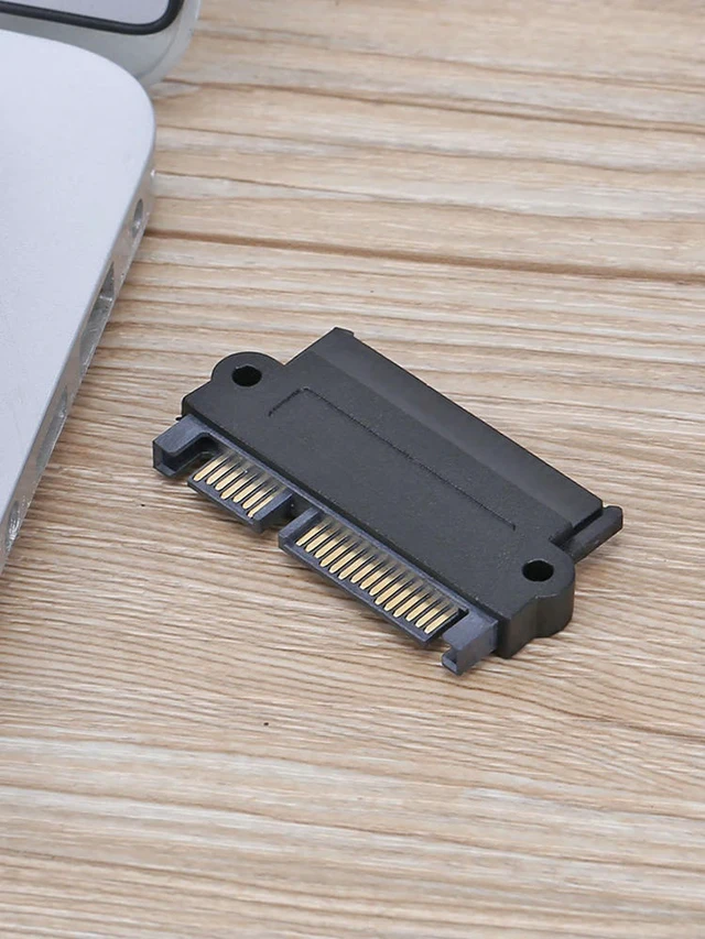 Alt view image 3 of 6 - 5Gbps SFF 8482 SAS to SATA 180 Degree Angle Adapter Converter Straight Head