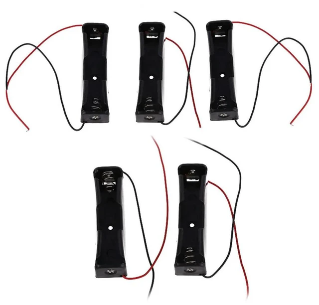 Main image of 5 Pcs 17500 18500 3.6~4.2V Clip Holder Box Case Black