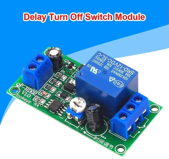 Main image of Normal Open Time Delay Relay Module 12V DC Time Delay Module NE555 0-60 Seconds Adjustable Timer Switch Board
